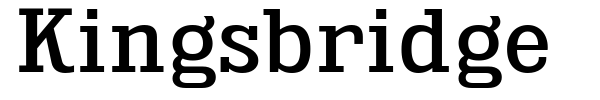 Kingsbridge font preview
